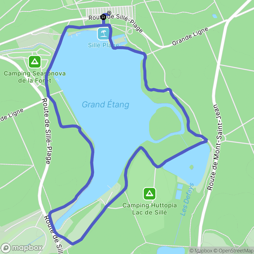 Sillé-le-Guillaume : carte du parcours de randonnée - France