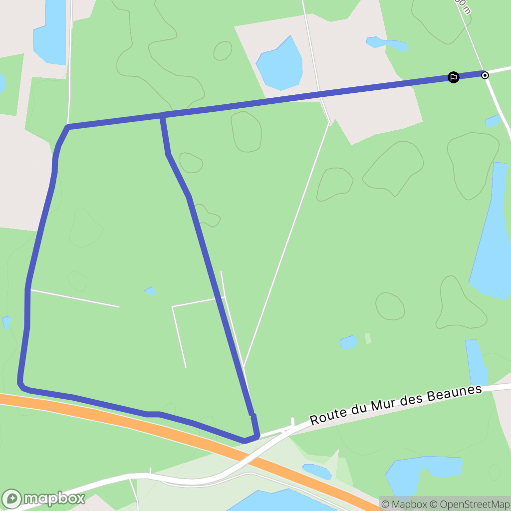 Pruniers-en-Sologne : carte du parcours de randonnée - France