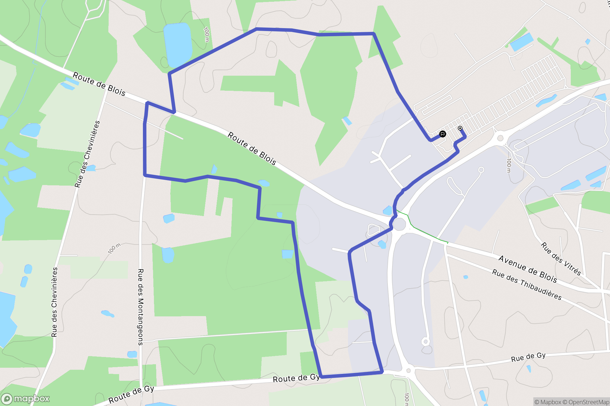 Romorantin-Lanthenay : carte du parcours de randonnée - France