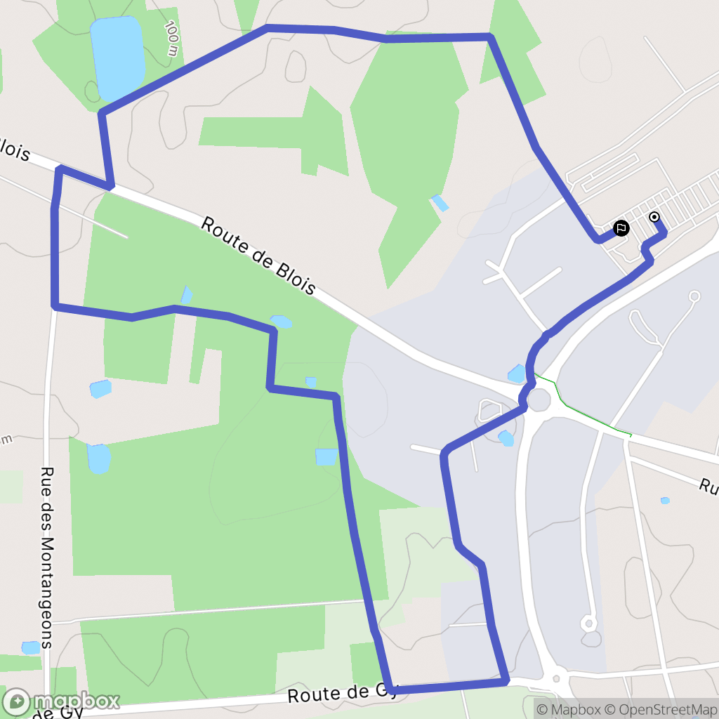 Romorantin-Lanthenay : carte du parcours de randonnée - France