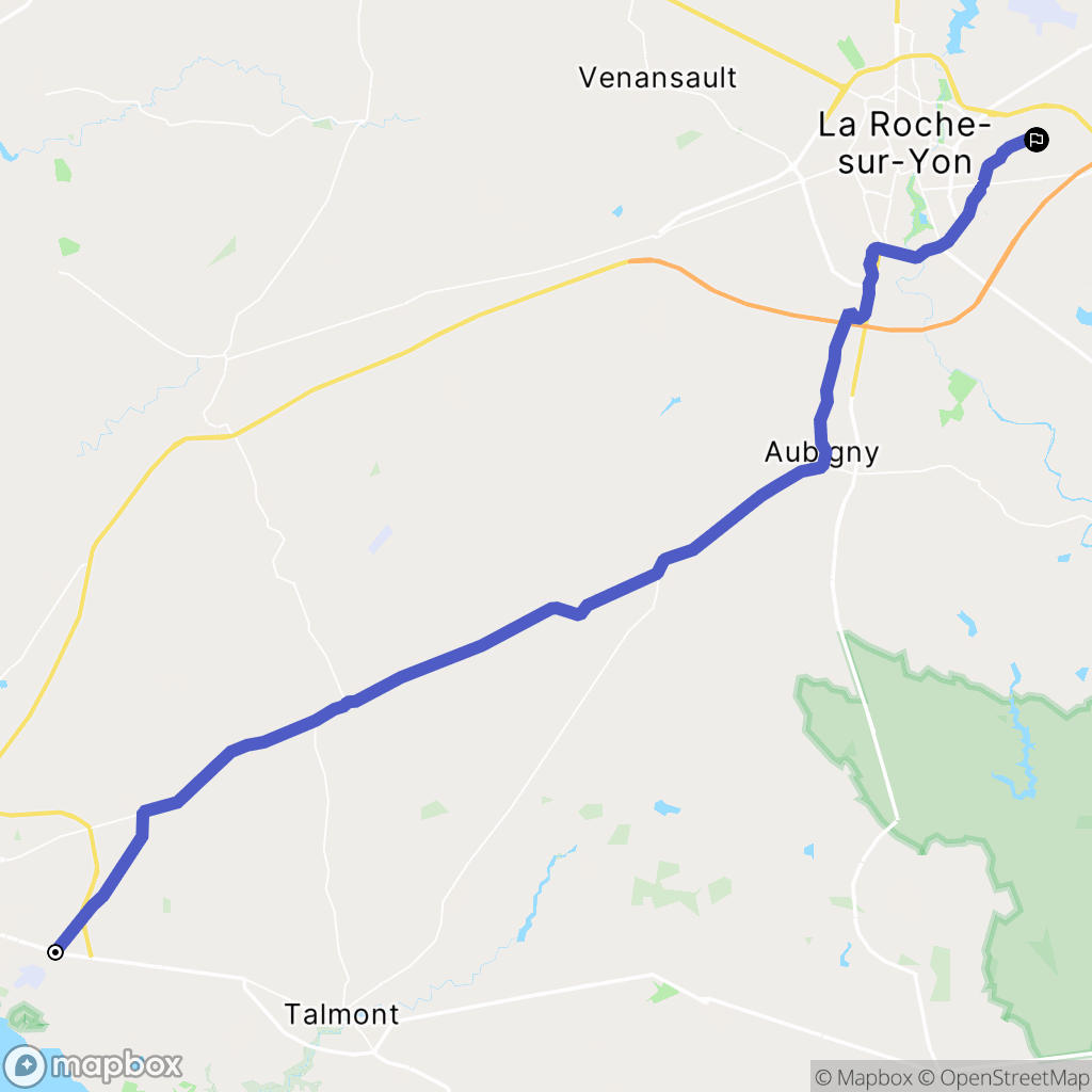 Les Sables-d'Olonne : carte du parcours de randonnée - France