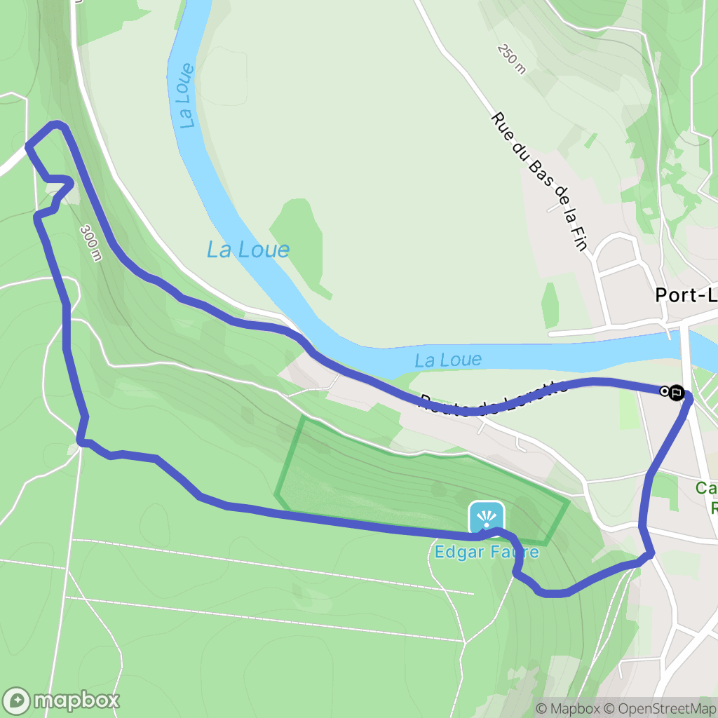 Port-Lesney : carte du parcours de randonnée - France