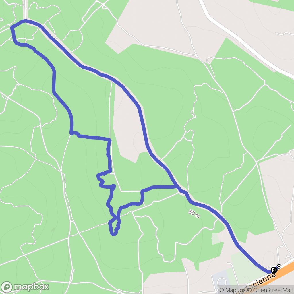 Bernis : carte du parcours de randonnée - France