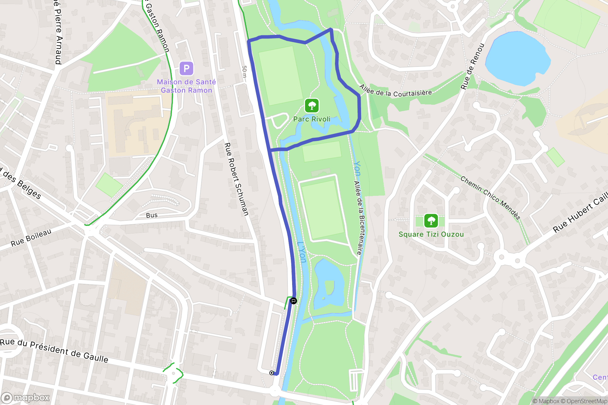 La Roche-sur-Yon : carte du parcours de randonnée - France