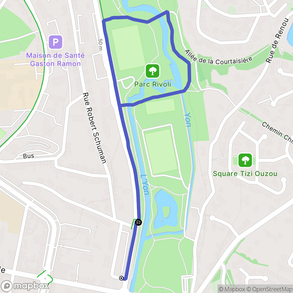 La Roche-sur-Yon : carte du parcours de randonnée - France