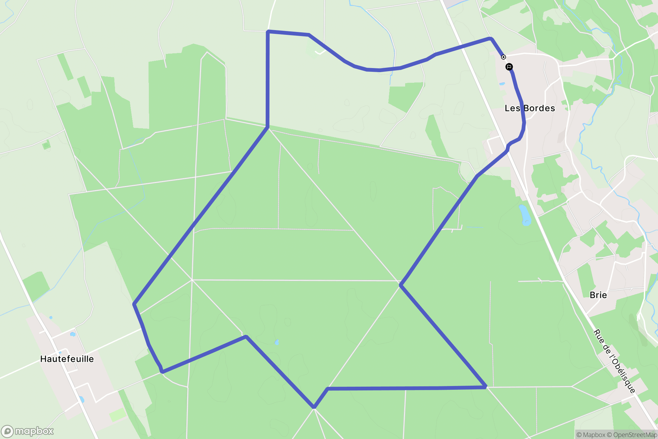 Faremoutiers : carte du parcours de randonnée - France