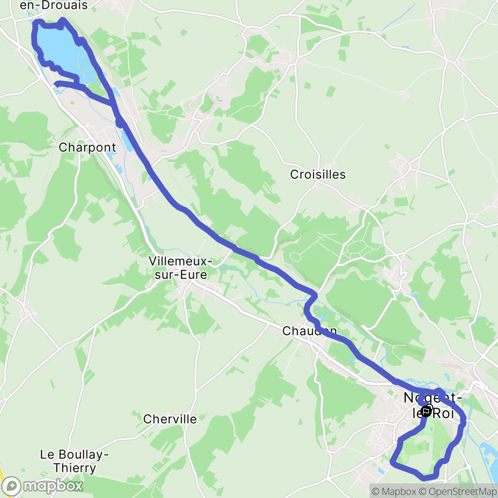 Nogent-le-Roi : carte du parcours de randonnée - France