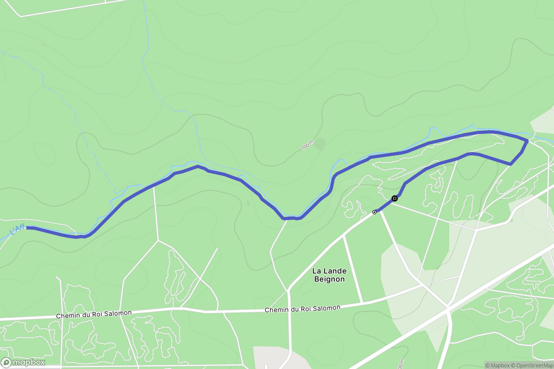 Beignon : carte du parcours de randonnée - France