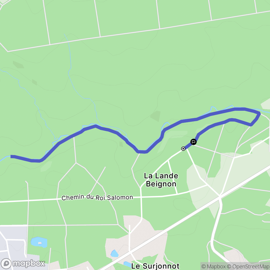 Beignon : carte du parcours de randonnée - France