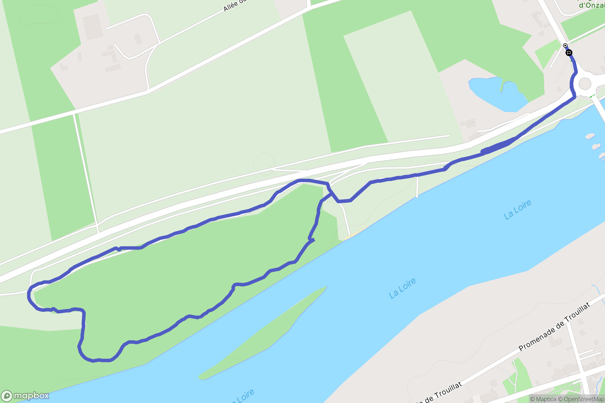 Veuzain-sur-Loire : carte du parcours de randonnée - France