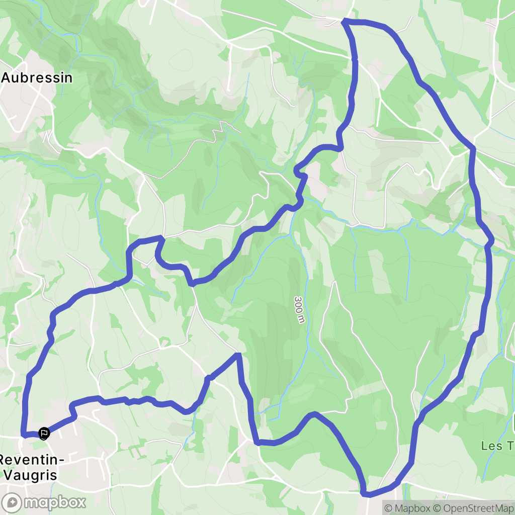 Reventin-Vaugris : carte du parcours de randonnée - France