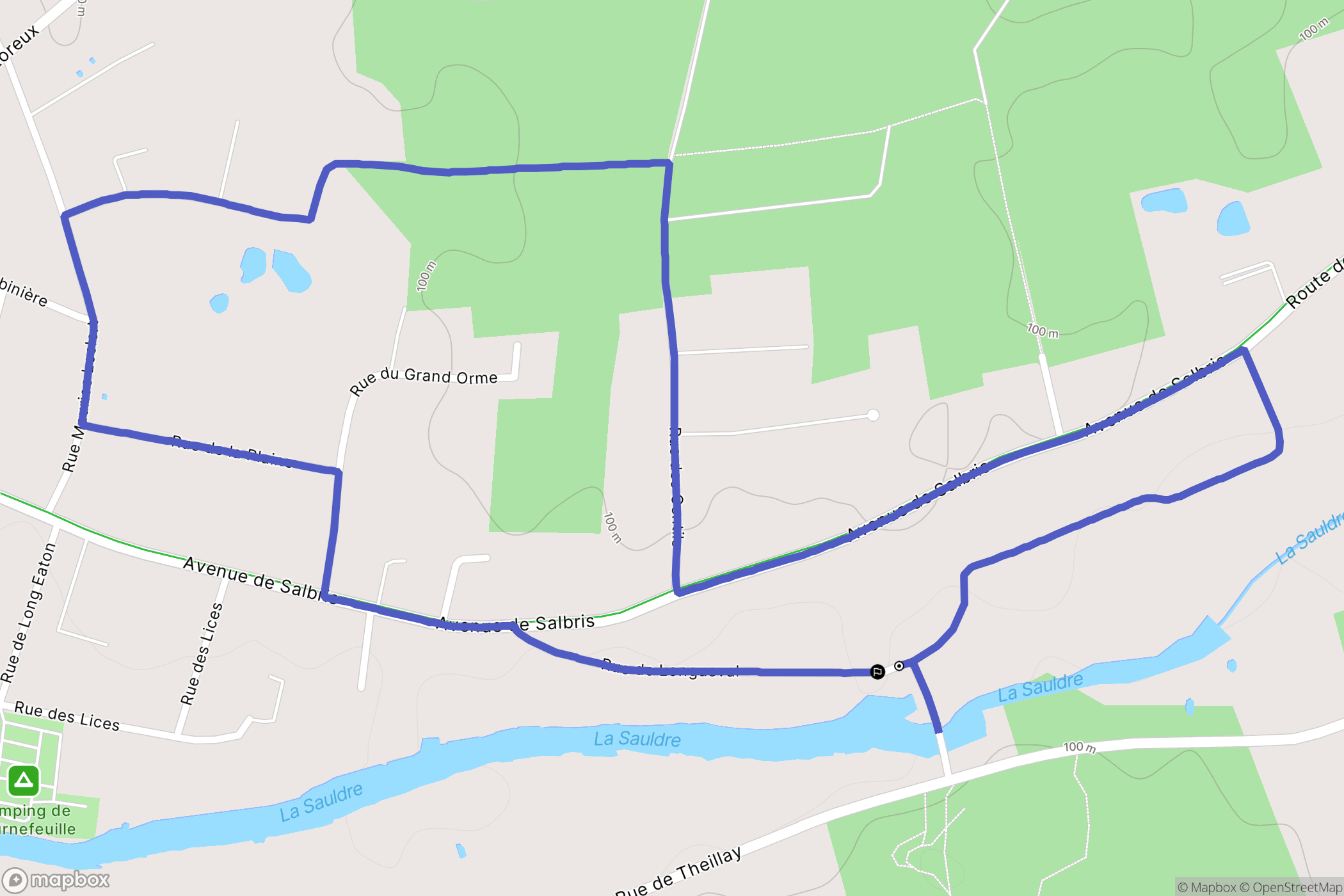 Romorantin-Lanthenay : carte du parcours de randonnée - France