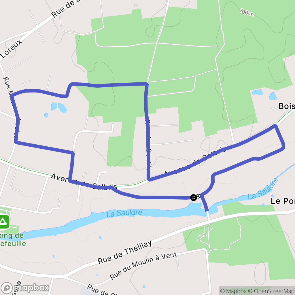 Romorantin-Lanthenay : carte du parcours de randonnée - France