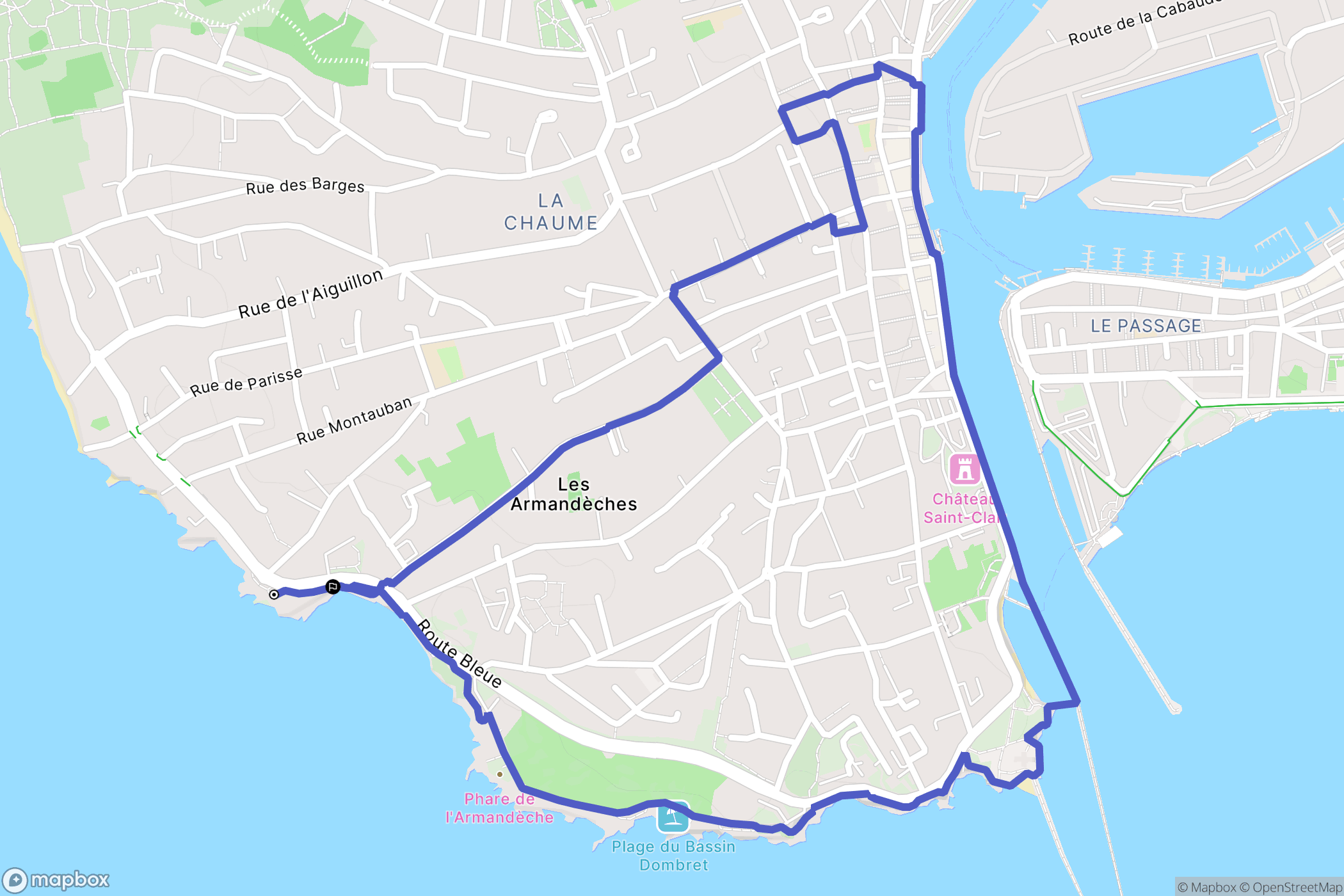 Les Sables-d'Olonne : carte du parcours de randonnée - France