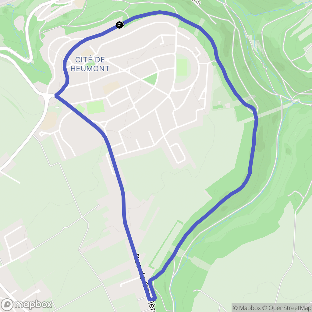 Réhon : carte du parcours de randonnée - France