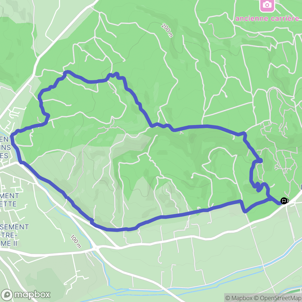 Lamanon : carte du parcours de randonnée - France