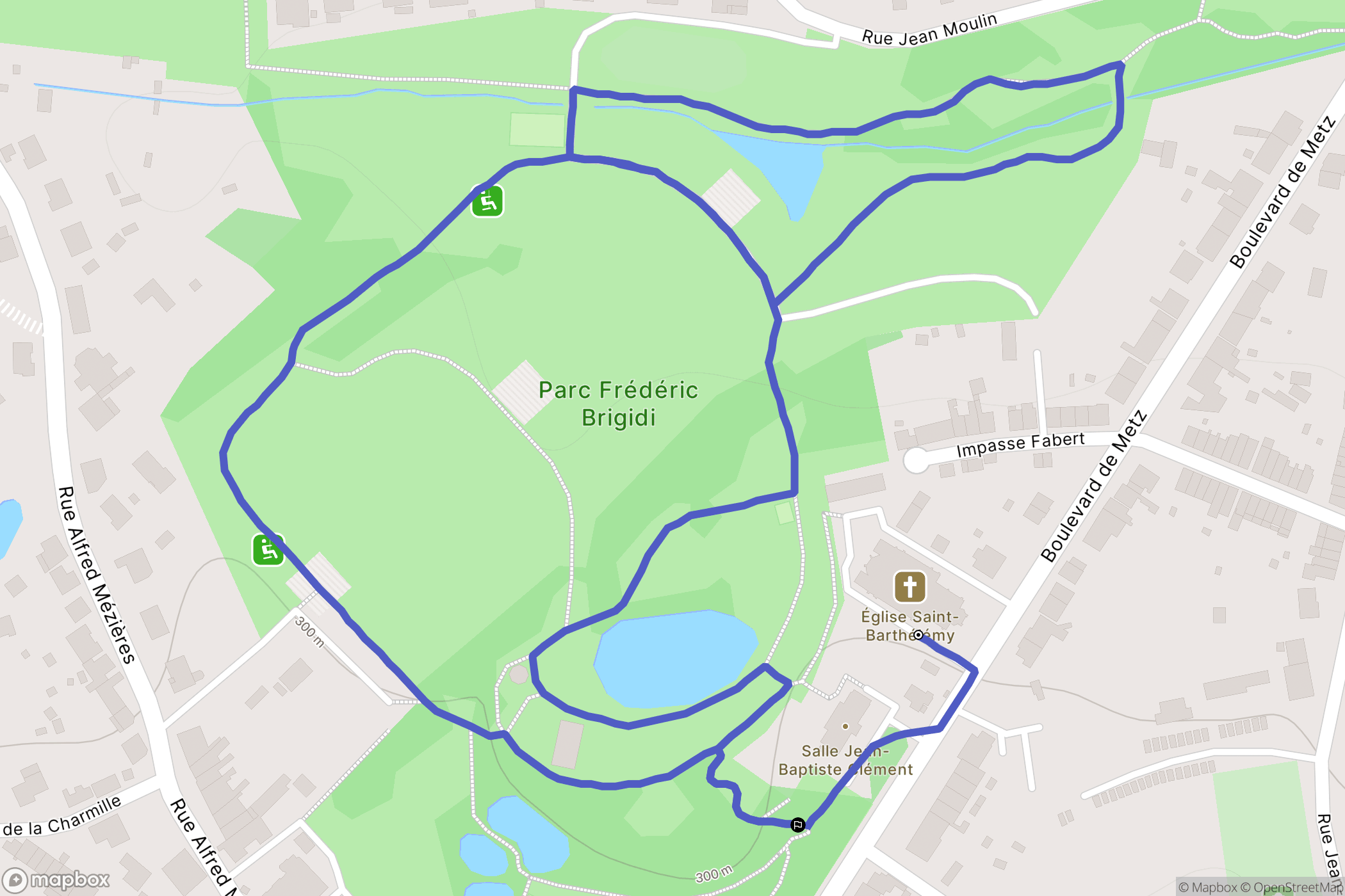 Mont-Saint-Martin : carte du parcours de randonnée - France