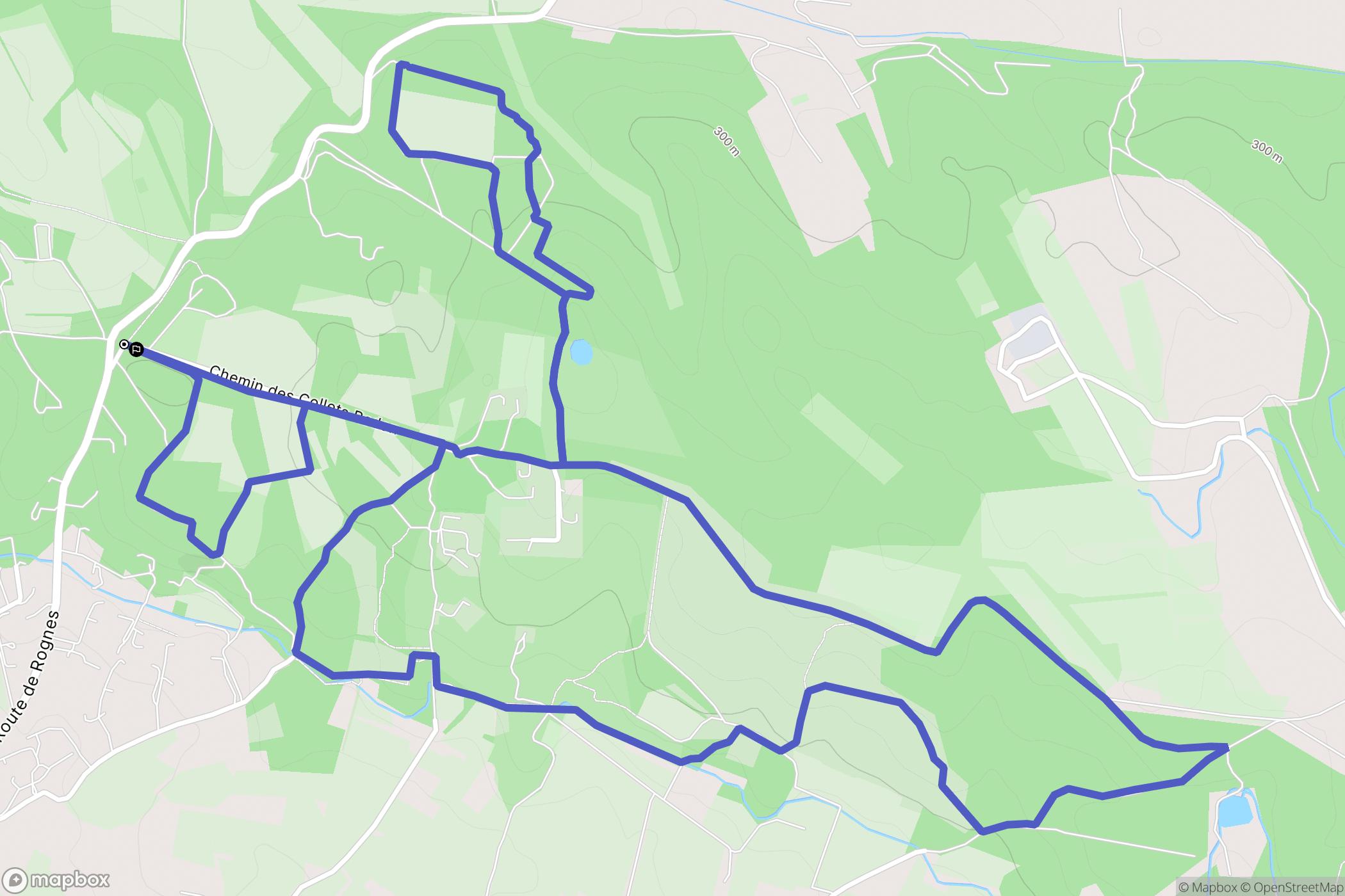 Saint-Cannat : carte du parcours de randonnée - France