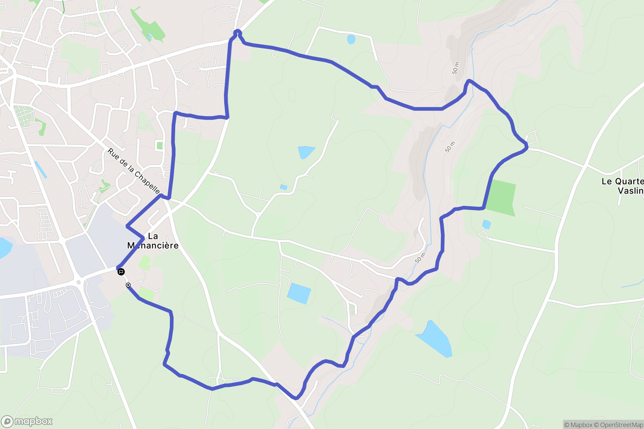Mauges-sur-Loire : carte du parcours de randonnée - France
