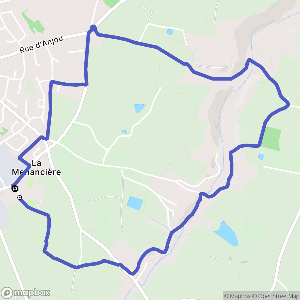 Mauges-sur-Loire : carte du parcours de randonnée - France