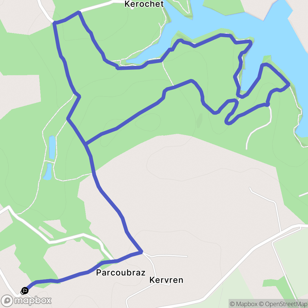 Nevez : carte du parcours de randonnée - France