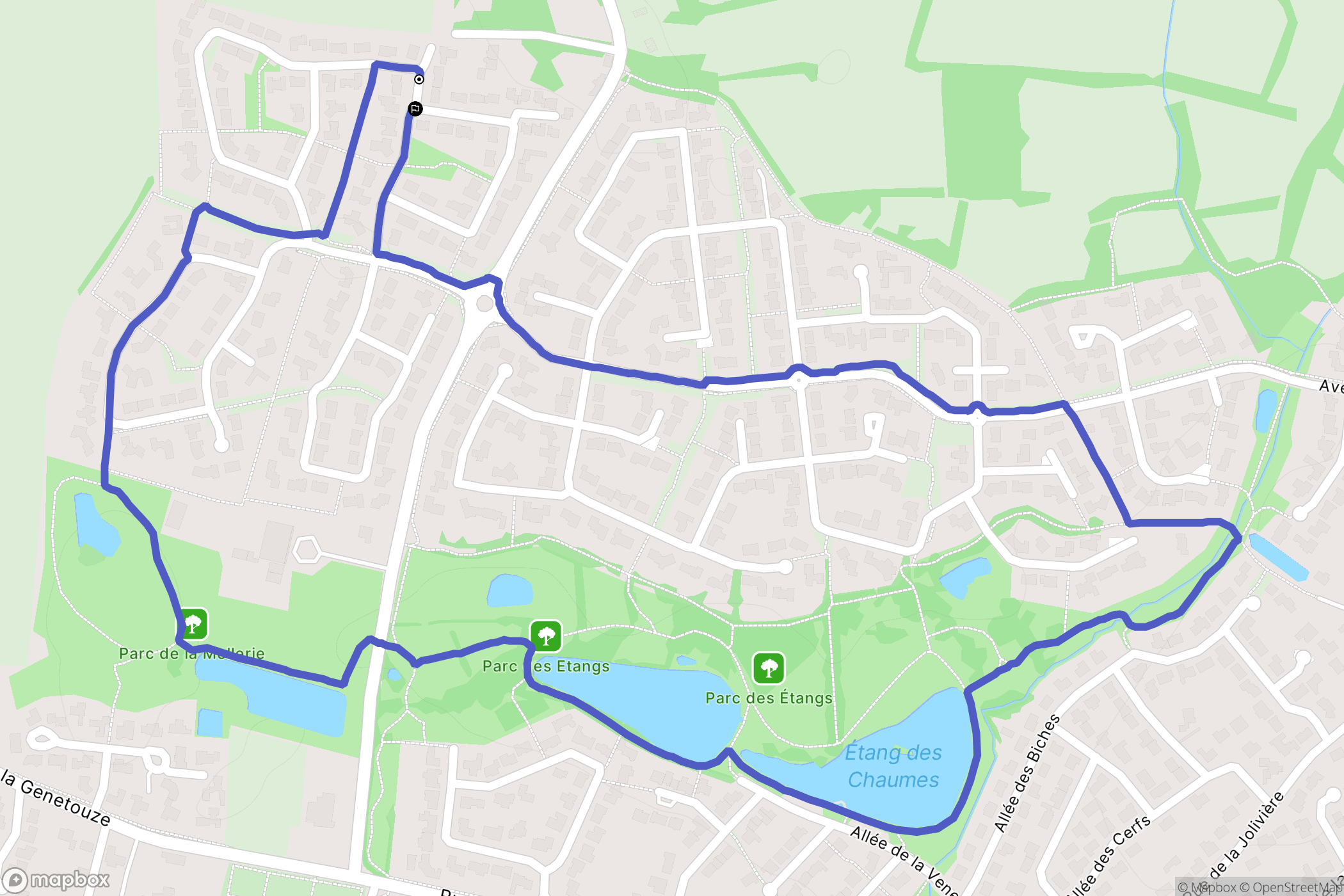 Mouilleron-le-Captif : carte du parcours de randonnée - France