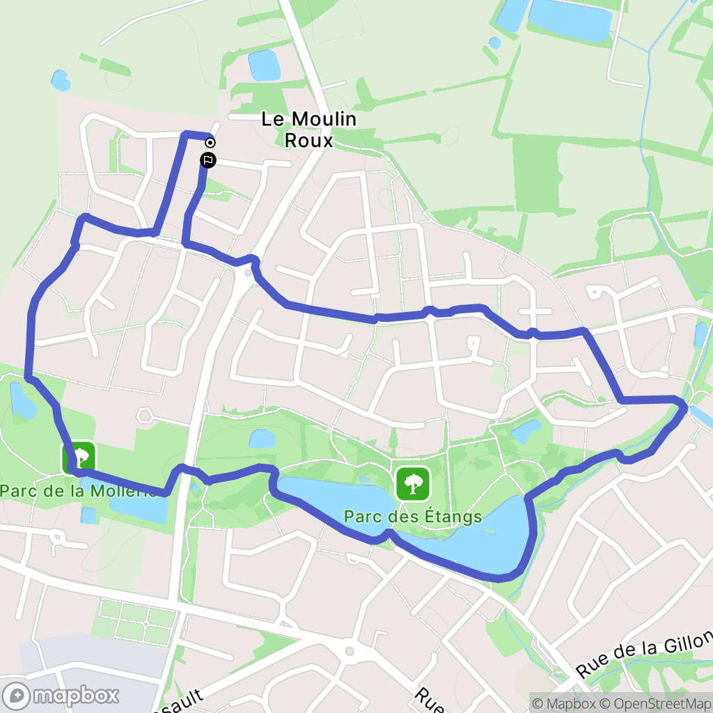 Mouilleron-le-Captif : carte du parcours de randonnée - France