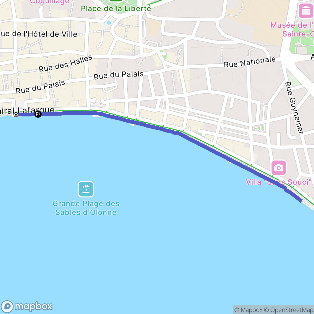 Les Sables-d'Olonne : carte du parcours de randonnée - France
