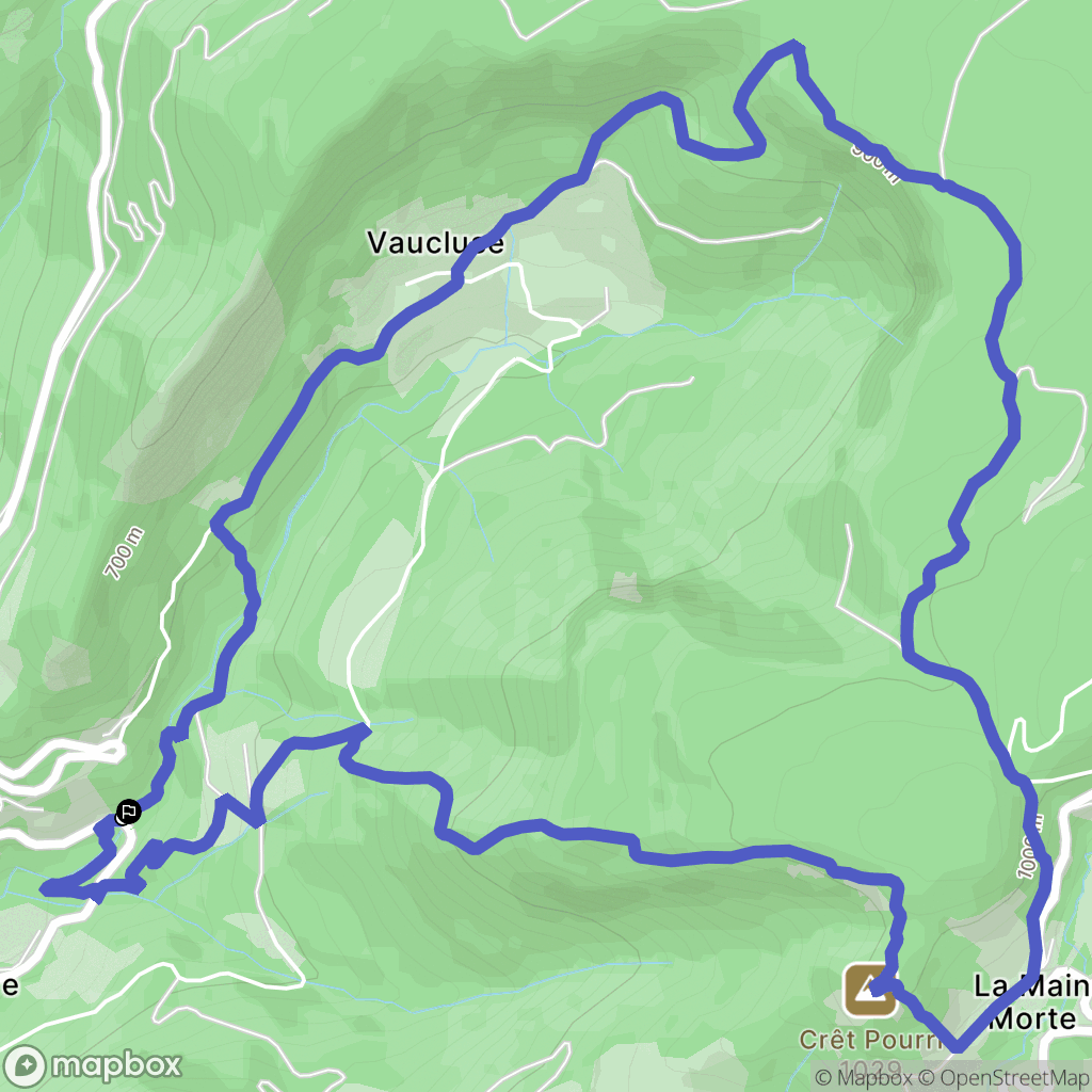 Saint Claude : carte du parcours de randonnée - France