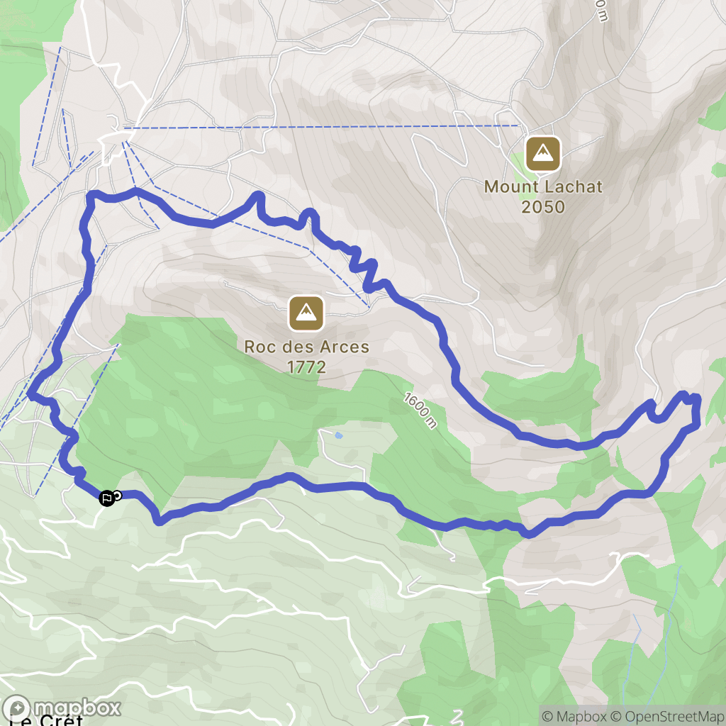 Le Grand-Bornand : carte du parcours de randonnée - France