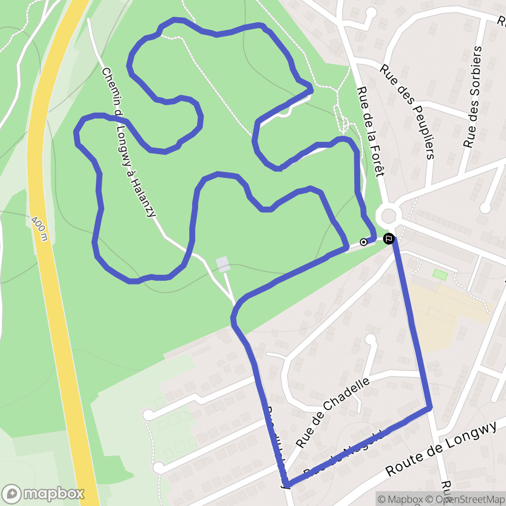 Longwy : carte du parcours de randonnée - France