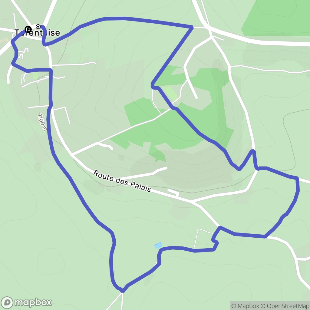 Tarentaise : carte du parcours de randonnée - France