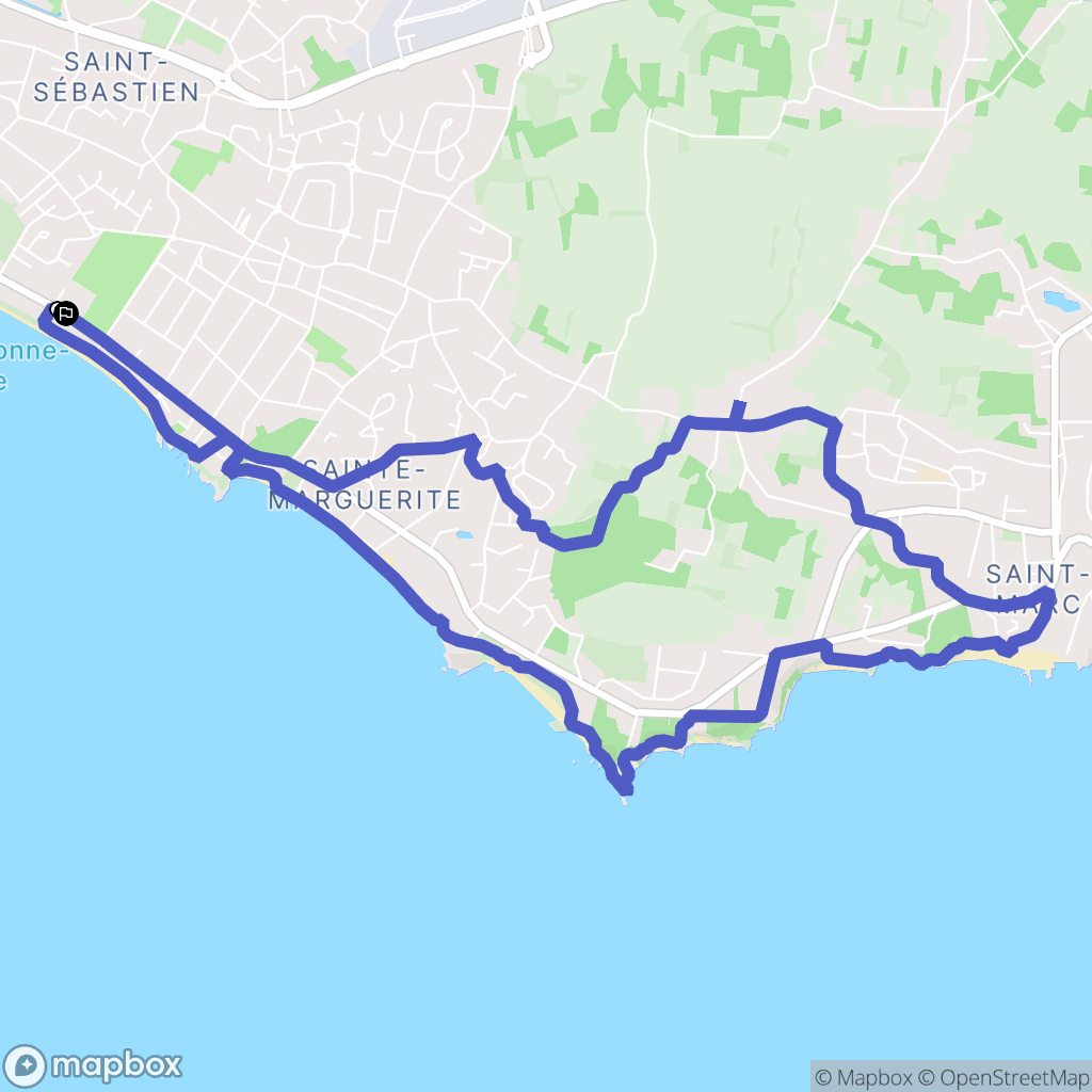 Pornichet : carte du parcours de randonnée - France