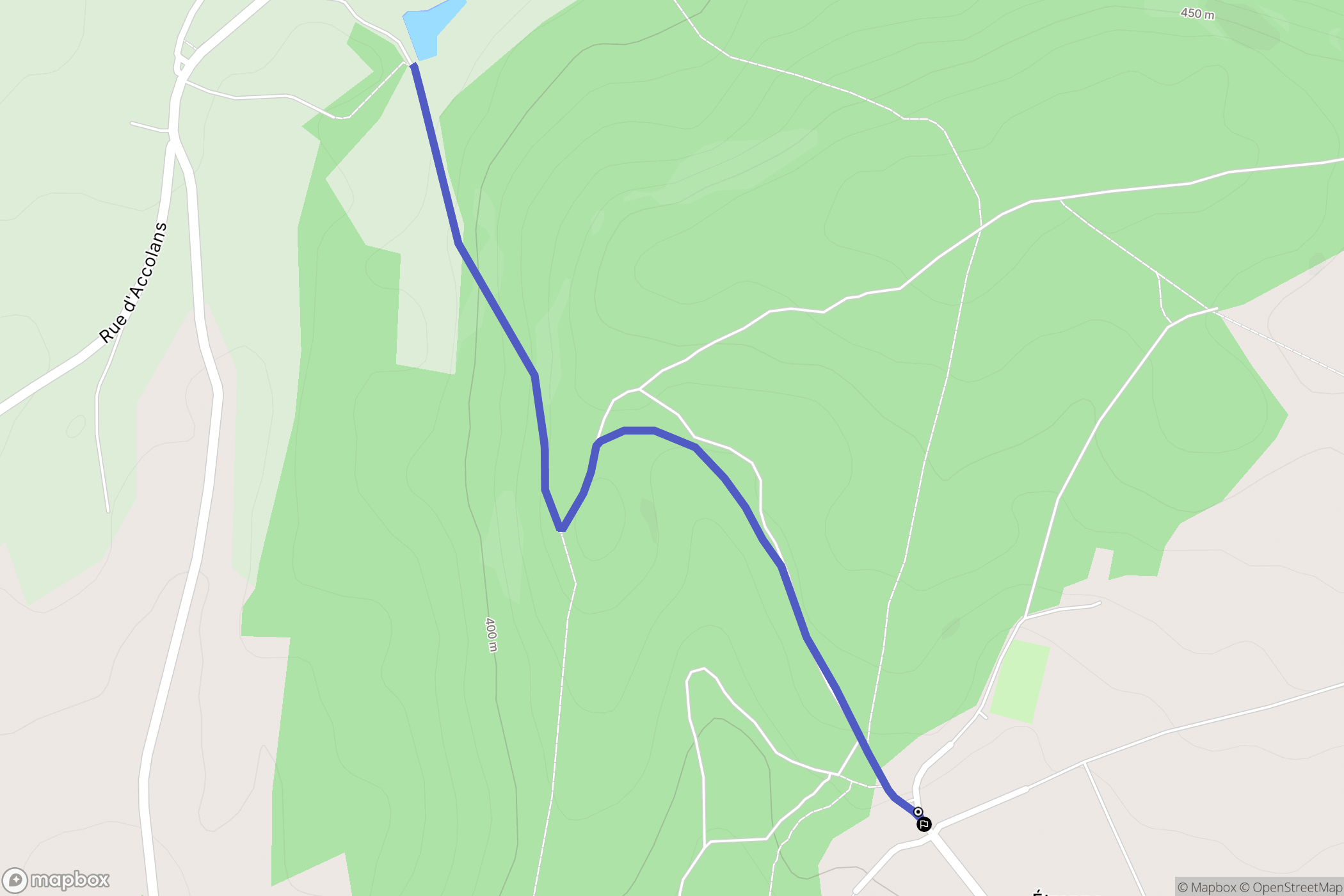 Étrappe : carte du parcours de randonnée - France