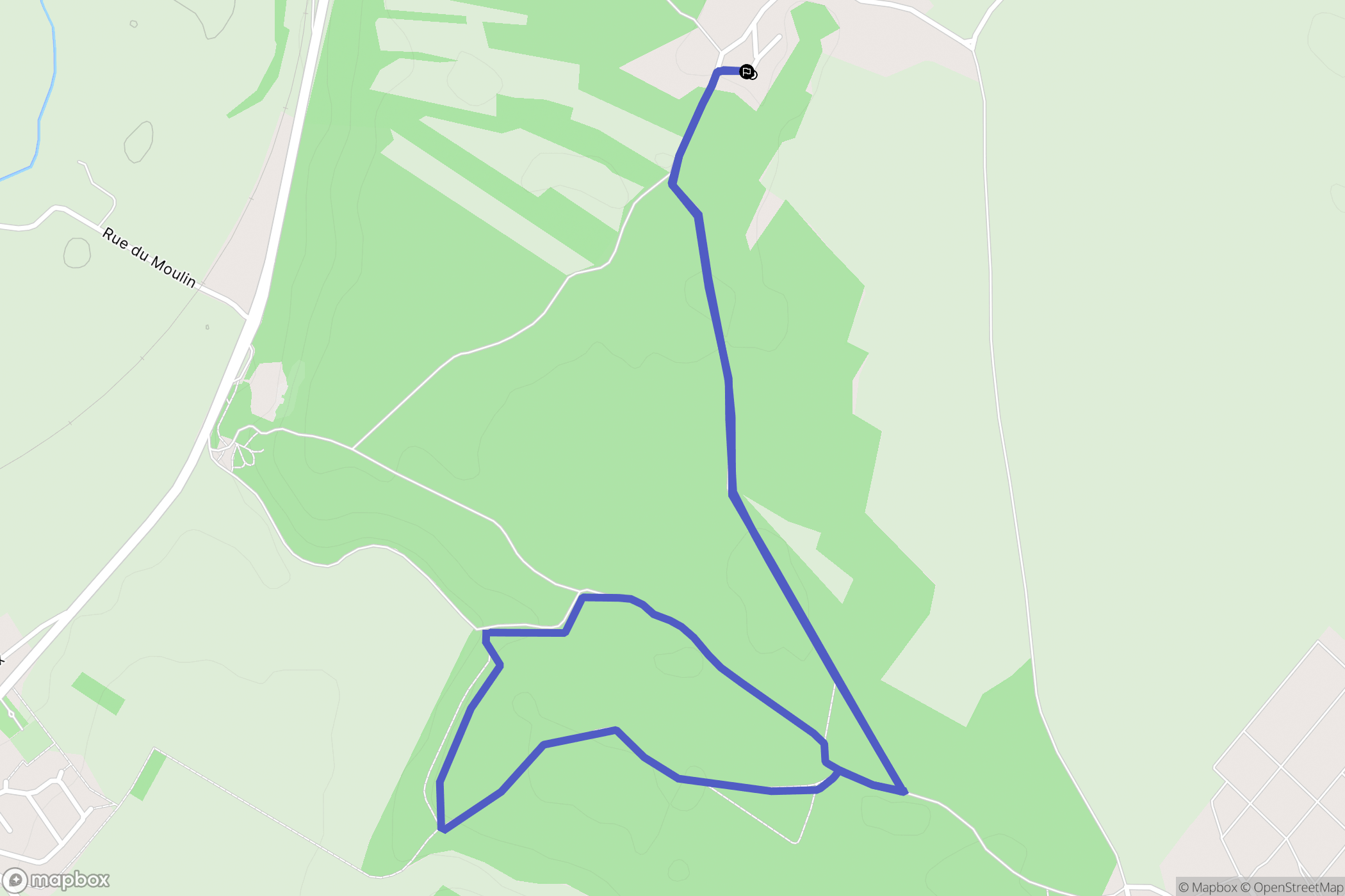 Garnay : carte du parcours de randonnée - France