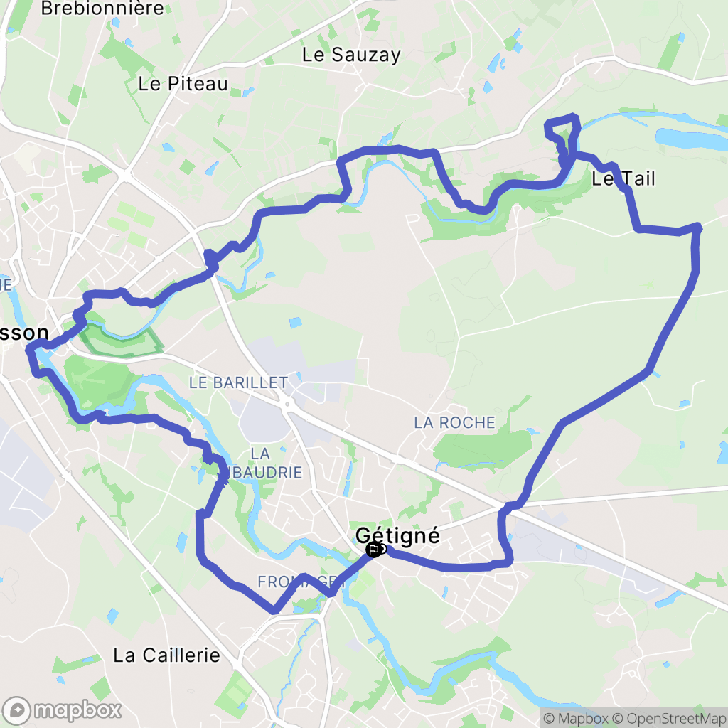 Gétigné: routekaart voor buitenactiviteiten - France