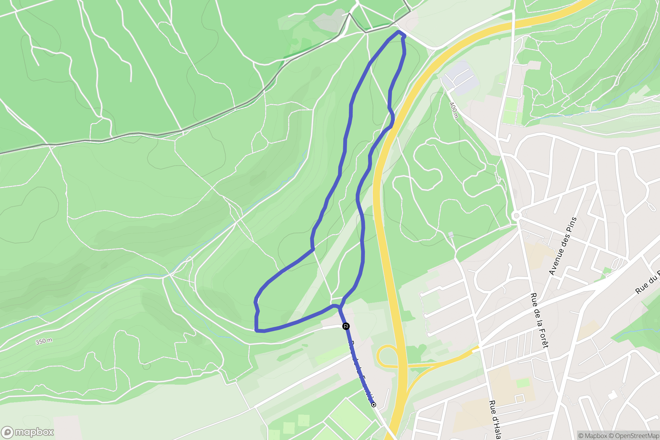 Longwy : carte du parcours de randonnée - France