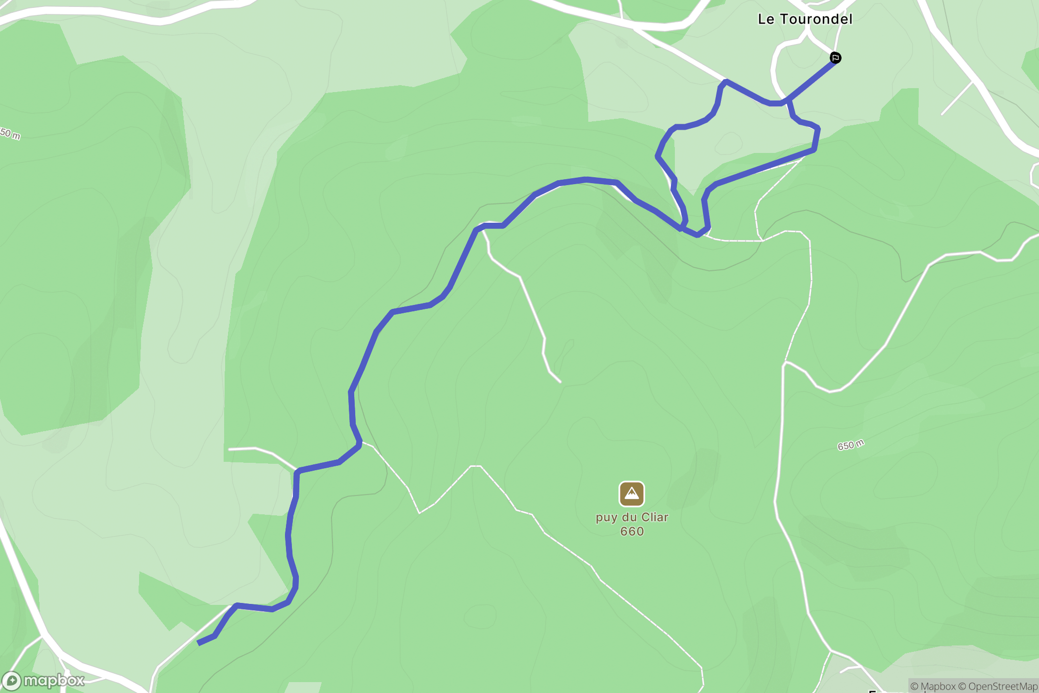 Saint-Augustin : carte du parcours de randonnée - France