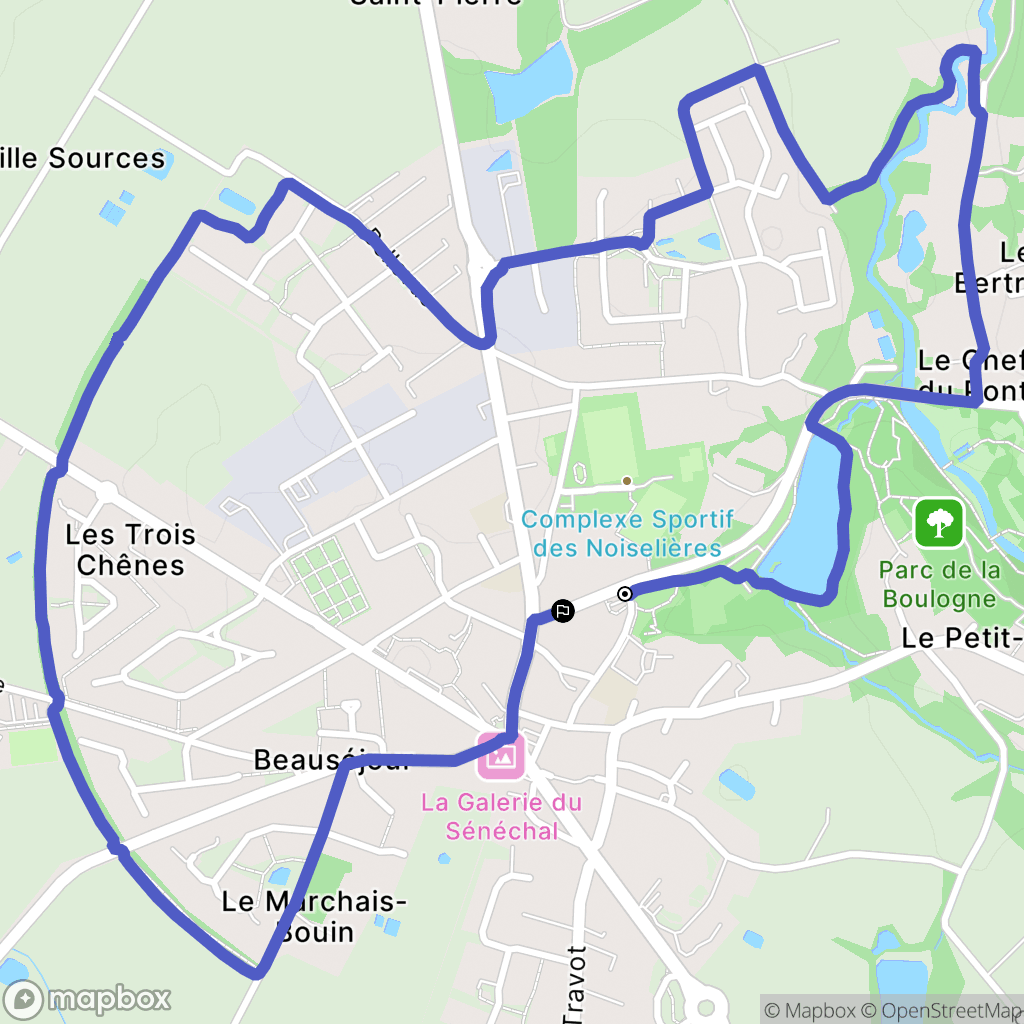 Les Lucs-sur-Boulogne : carte du parcours de randonnée - France