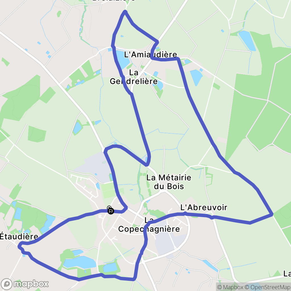 La Copechagnière : carte du parcours de randonnée - France