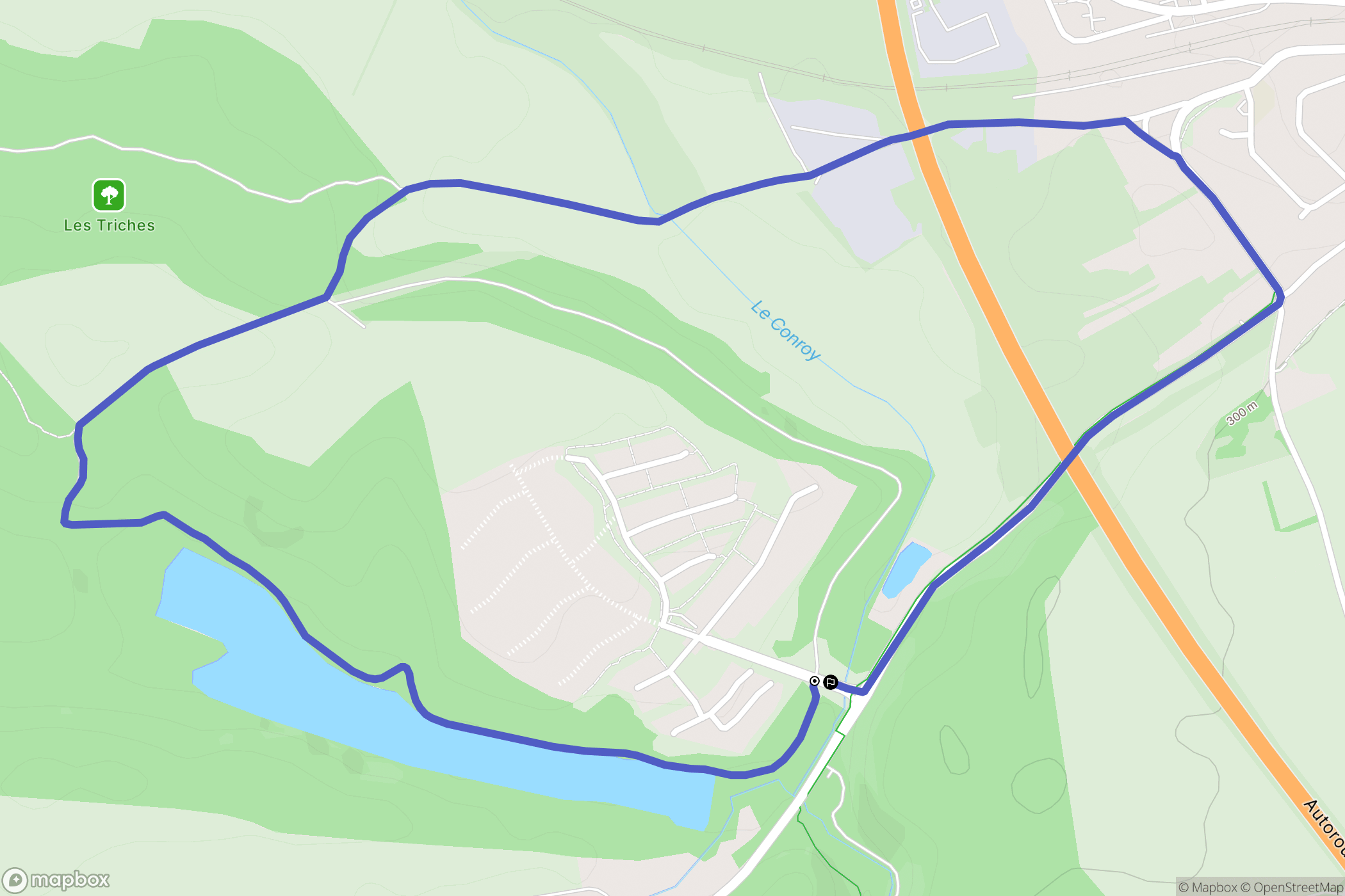 Fontoy : carte du parcours de randonnée - France