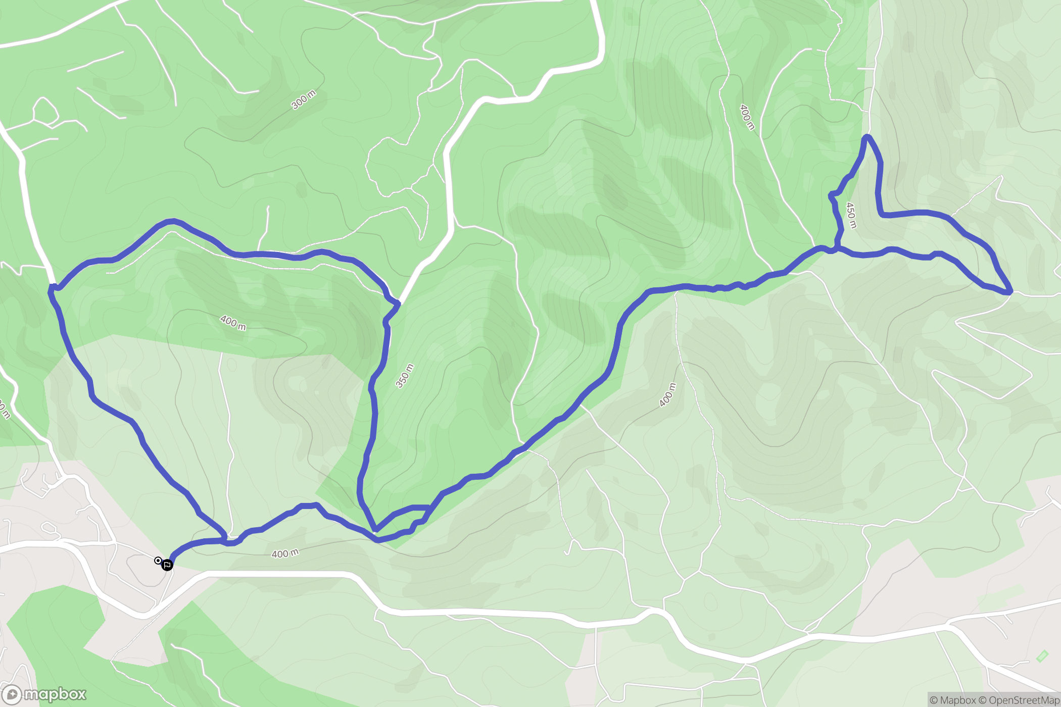 Rognes : carte du parcours de randonnée - France