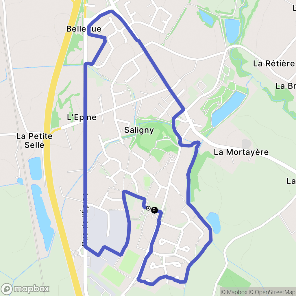 Bellevigny : carte du parcours de randonnée - France