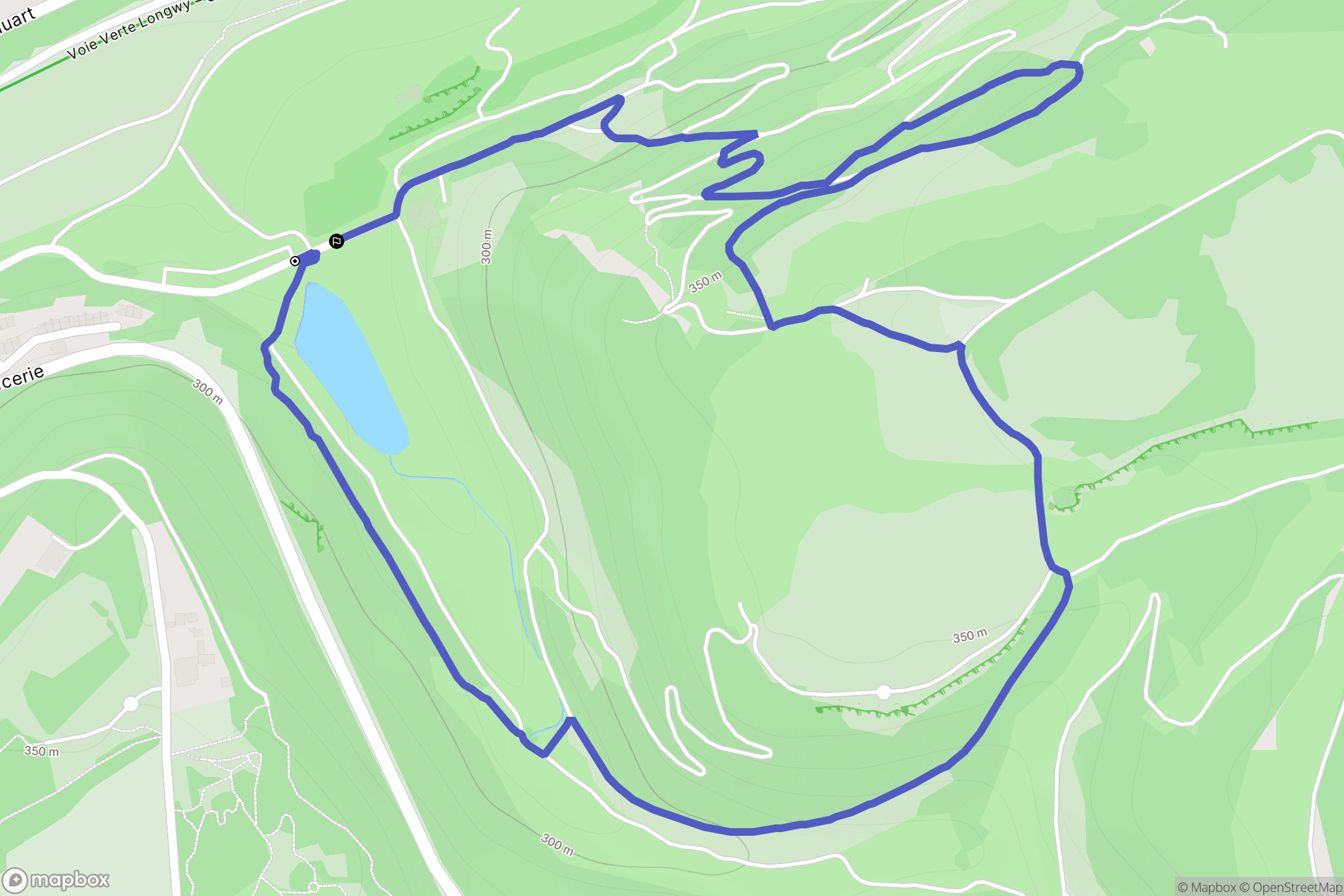 Longwy : carte du parcours de randonnée - France