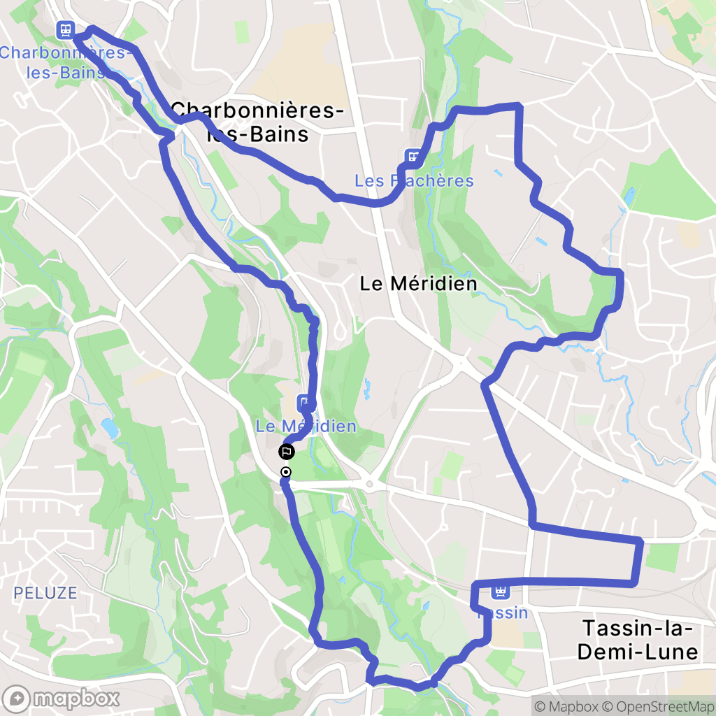 Tassin-la-Demi-Lune : carte du parcours de randonnée - France