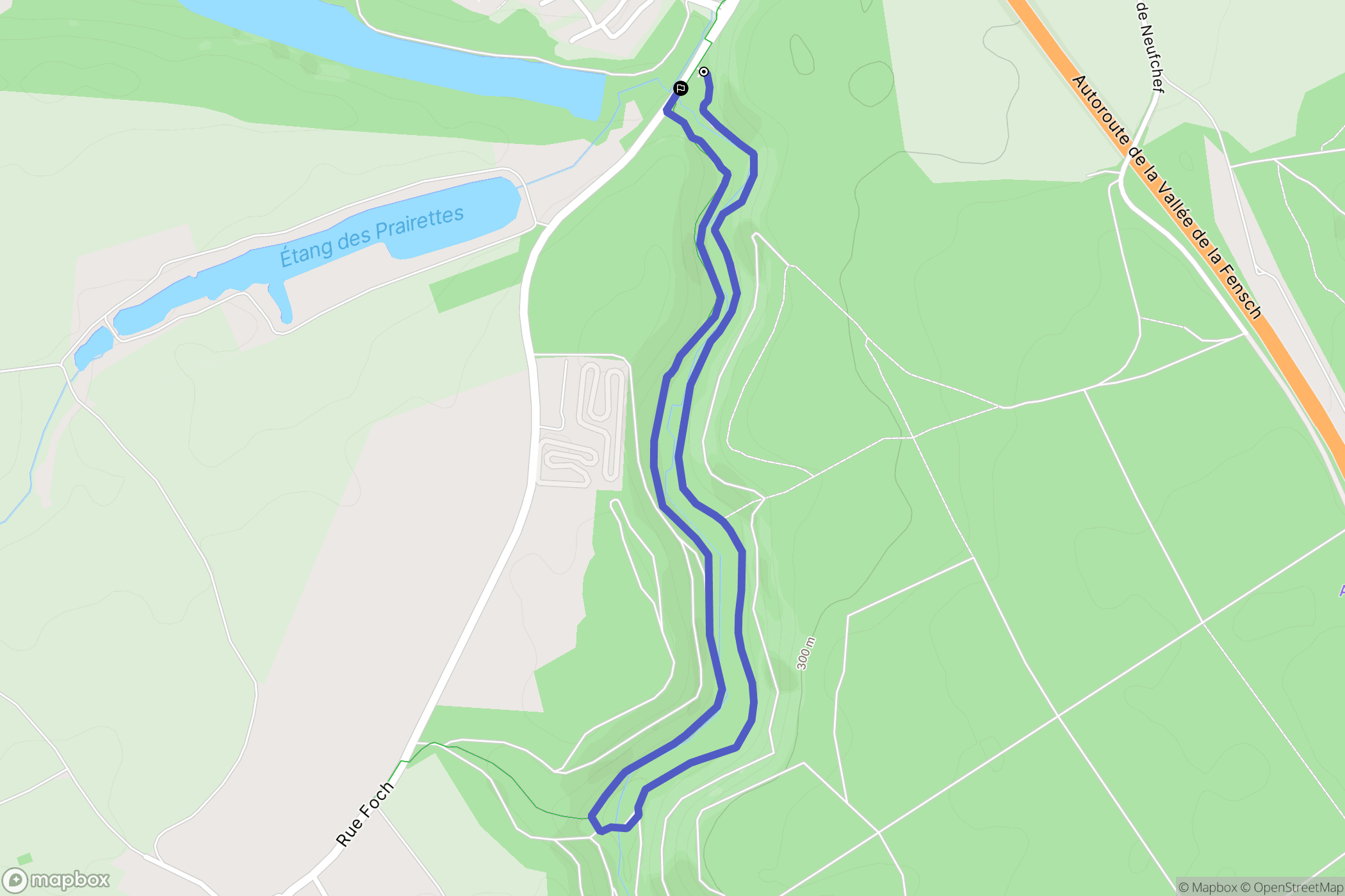 Fontoy : carte du parcours de randonnée - France