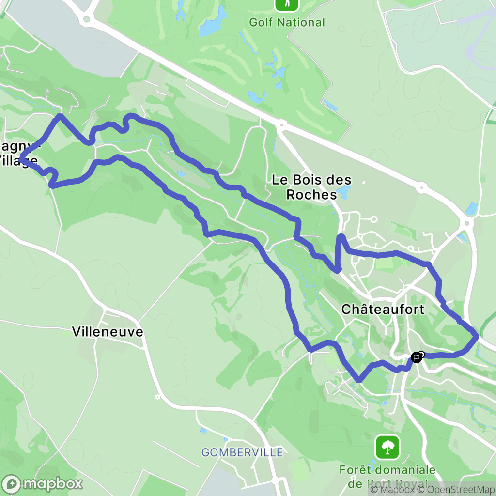 Châteaufort : carte du parcours de randonnée - France