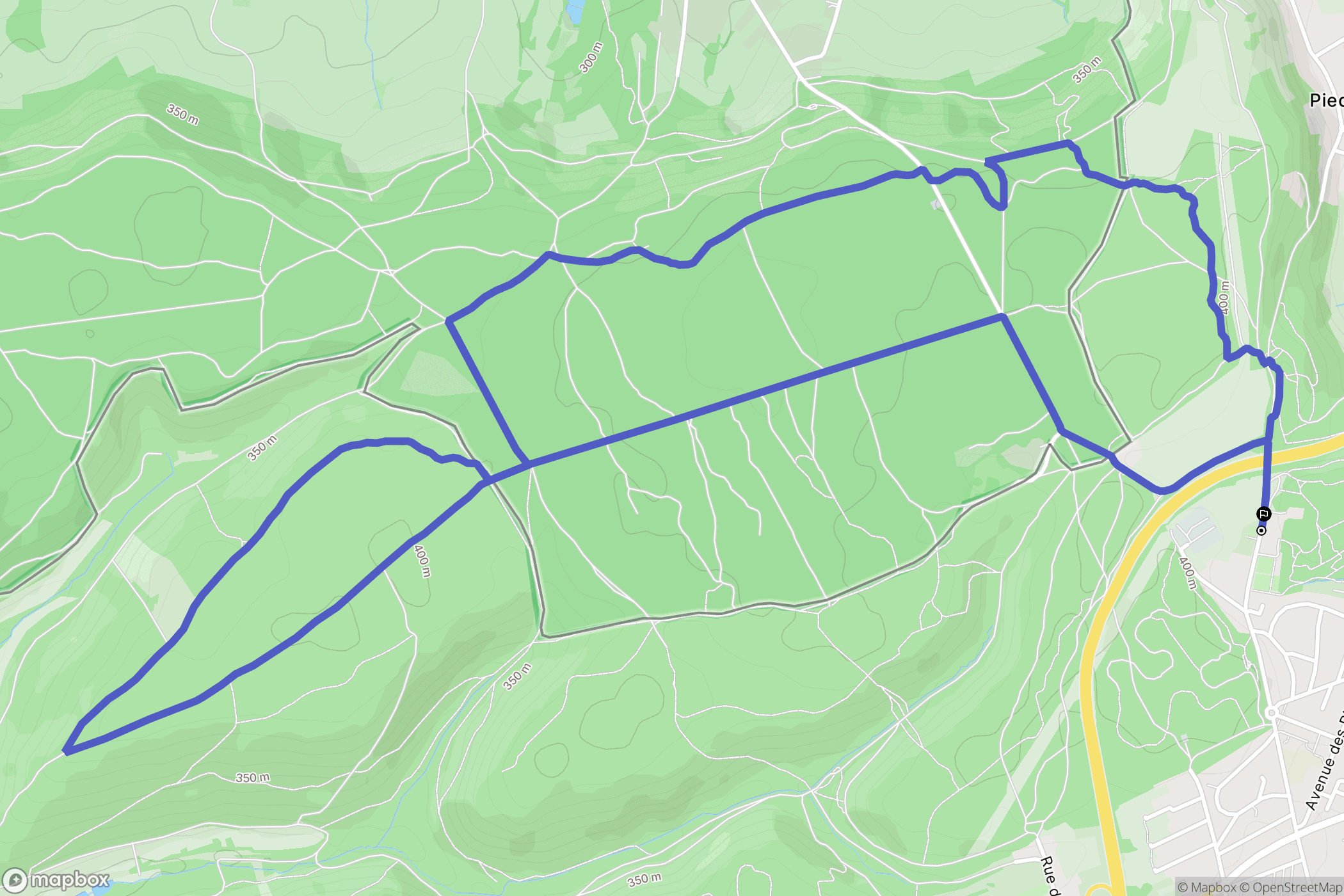 Mont-Saint-Martin : carte du parcours de randonnée - France