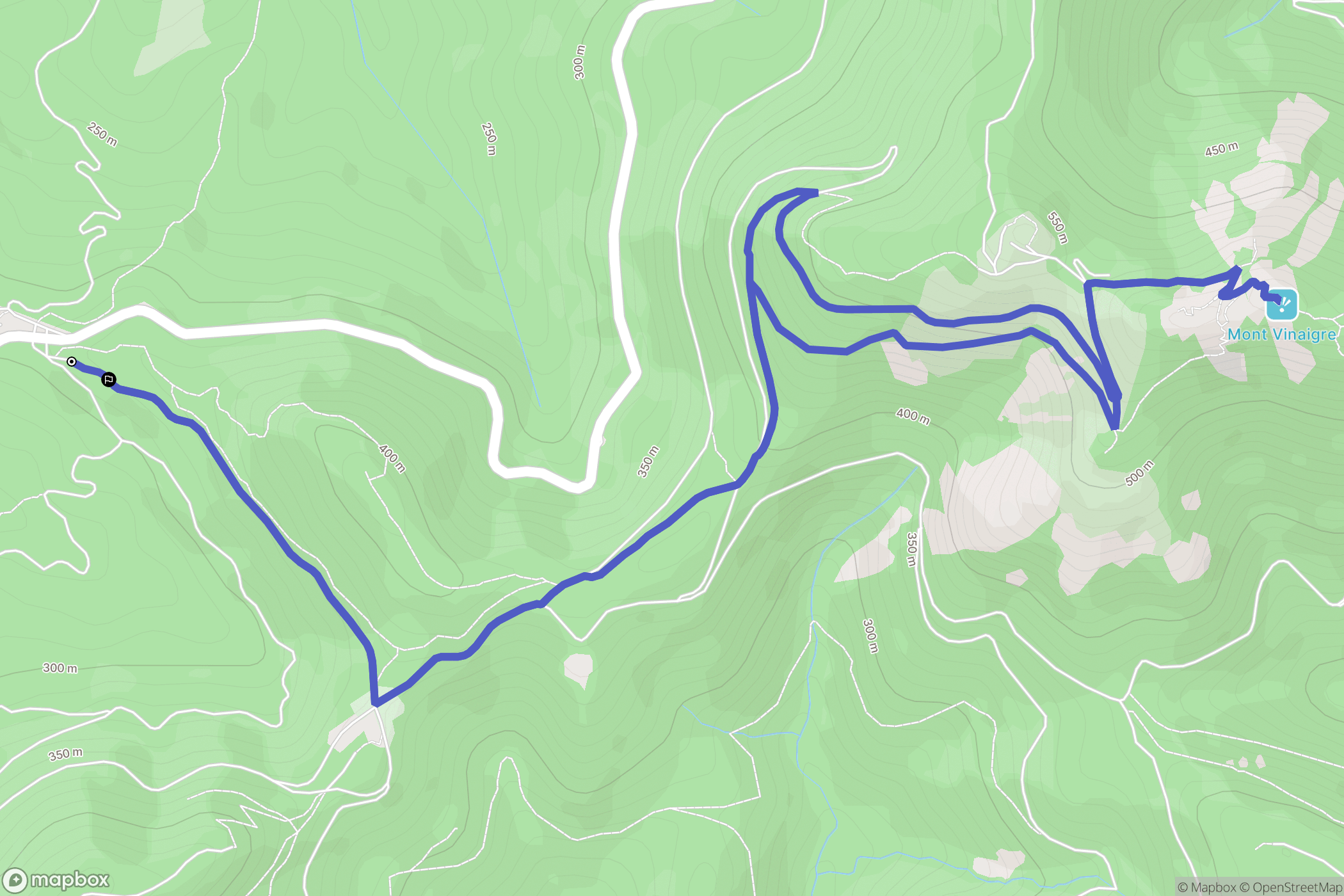 Fréjus : carte du parcours de randonnée - France