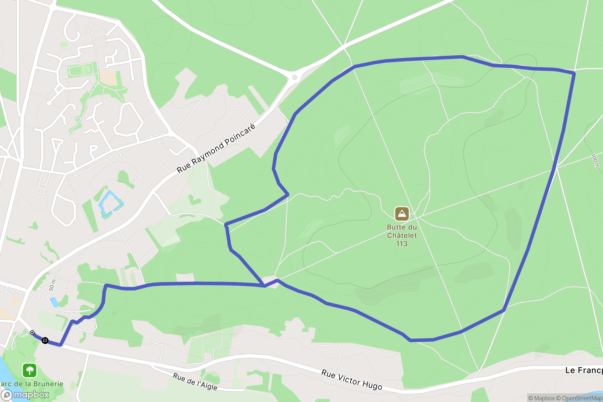 Choisy-au-Bac : carte du parcours de randonnée - France